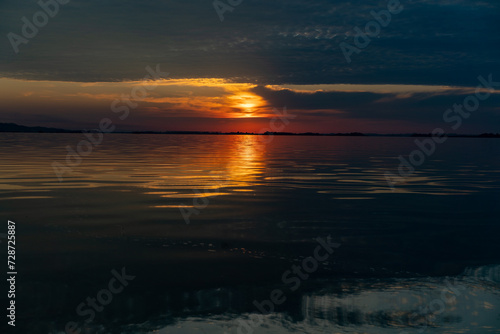 The Great Russian Volga River and its banks.