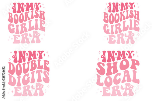 In My Bookish Girlie era, in my double-digit's era, In My Shop Local Era retro T-shirt