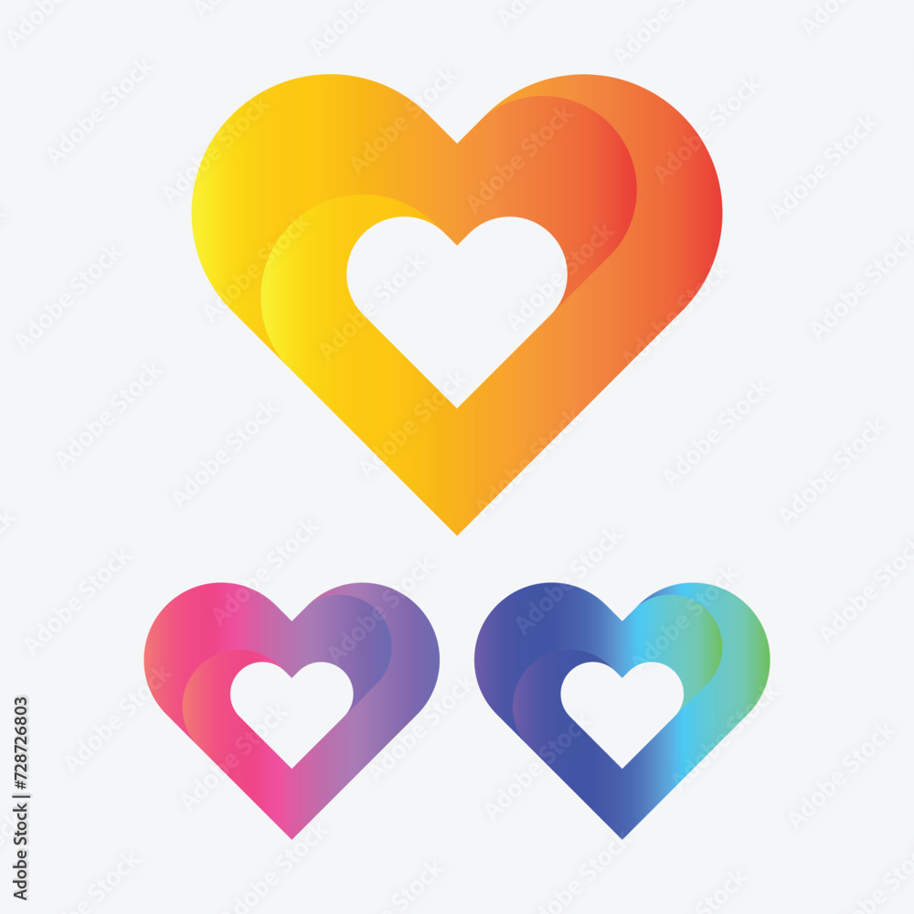 set of hearts - heart icon