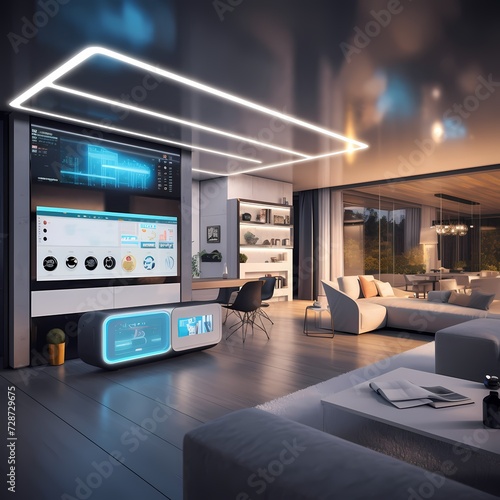 Futuristic Smart Home Interior