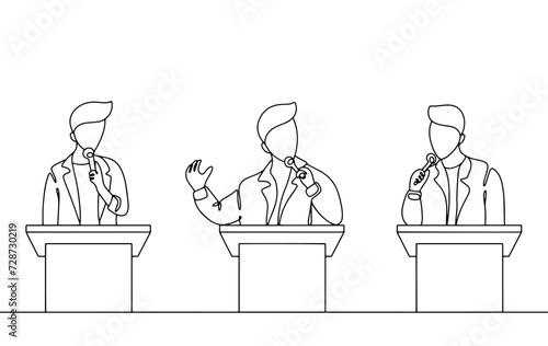 Man. Speaker. Speech. Performance