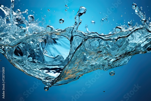 minimalistic design Blue water splash