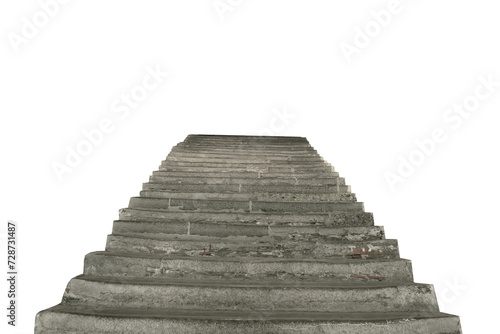 old stone staircase to the sky isolated png	