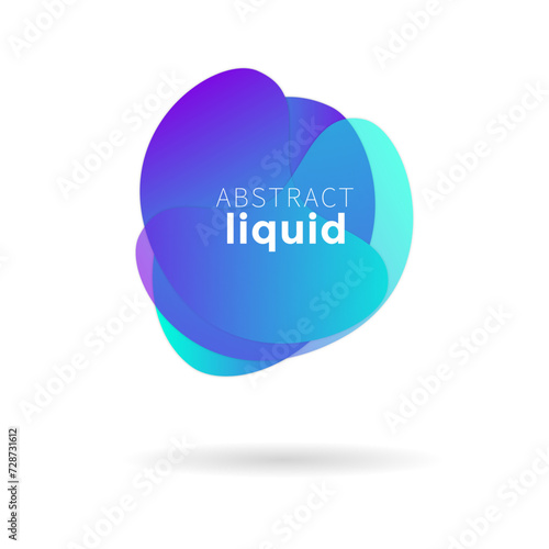 Social network speech bubble, Liquid banner, Blue liquid banner