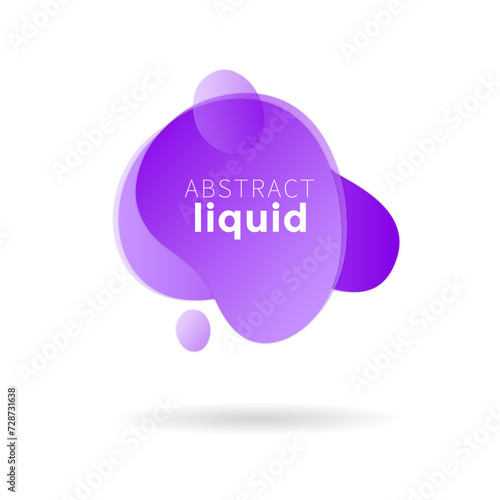 Social network speech bubble, Liquid banner, Purple liquid banner