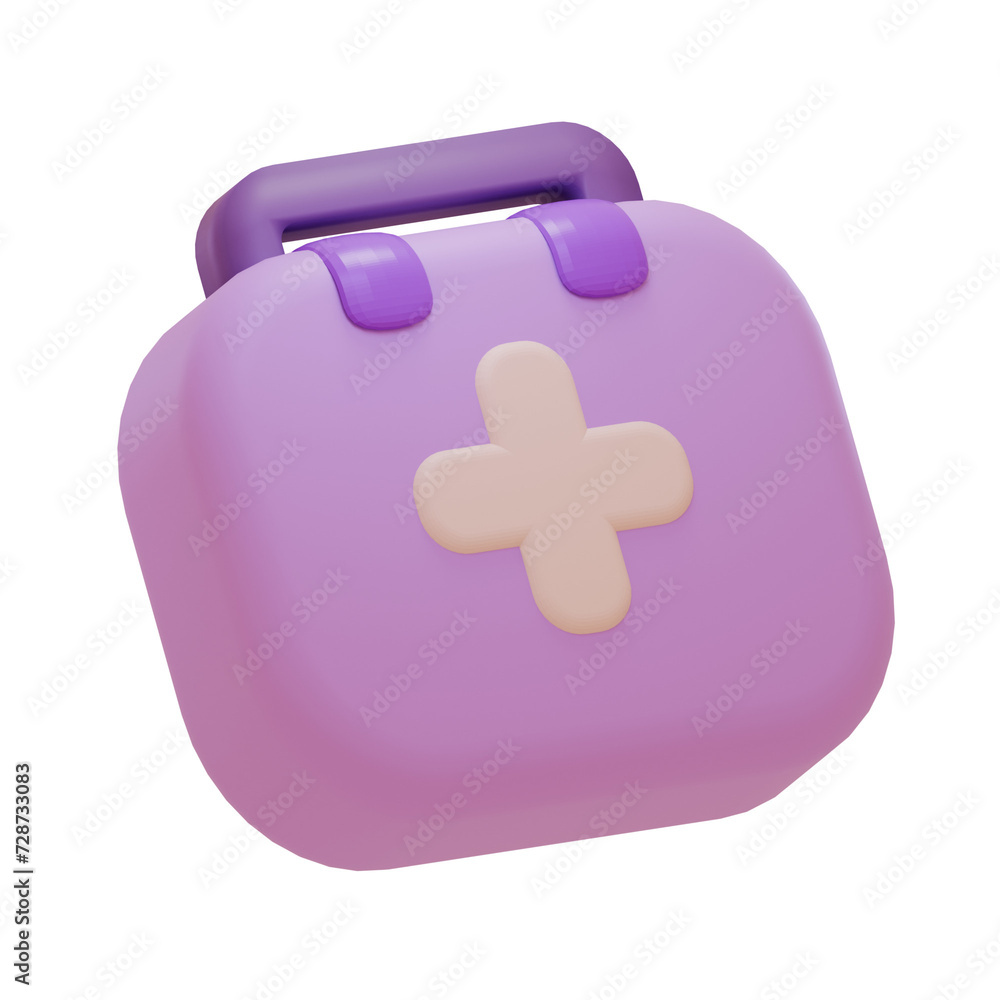 Obraz premium Medical bag 3d illustration