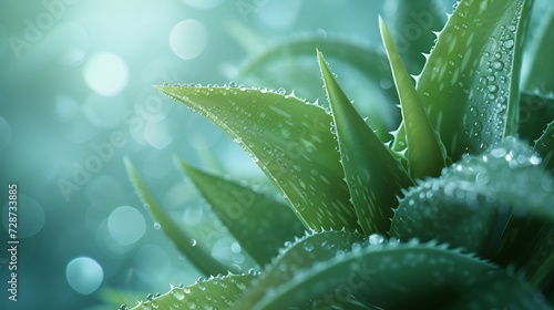 Aloe vera and rosemary coexist in harmony, their intertwining forms enhancing the natural beauty.
