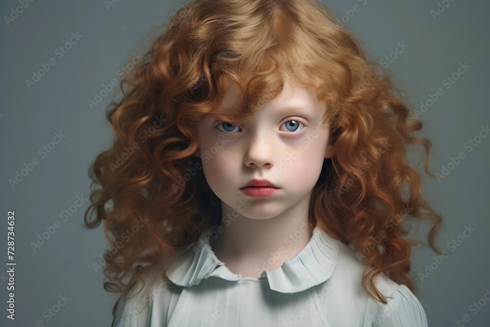 Fototapeta premium Ethereal Child with Golden Curls