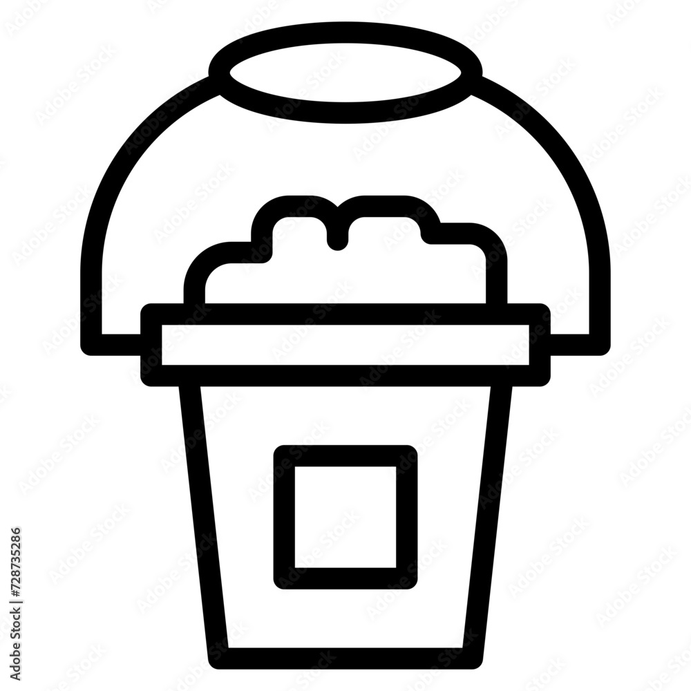 bucket line icon bucket line icon