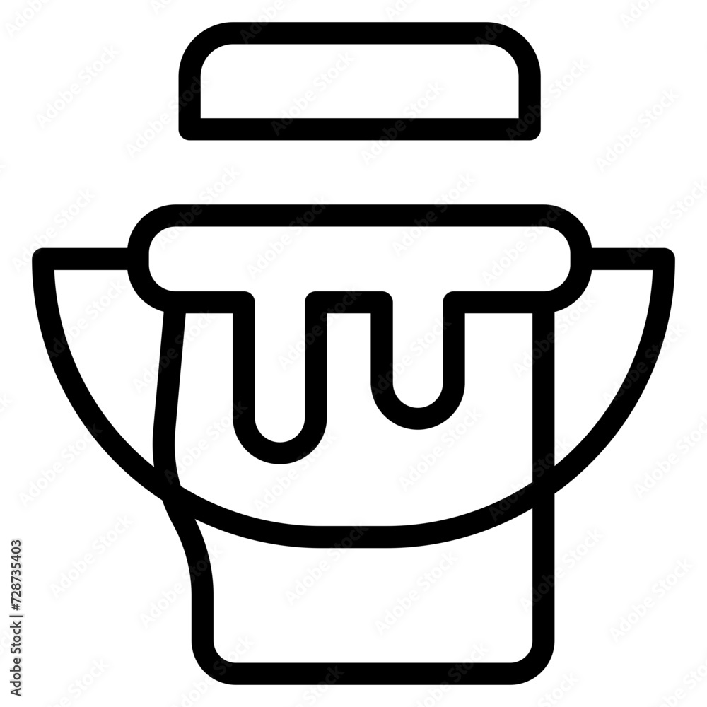 bucket line icon bucket line icon