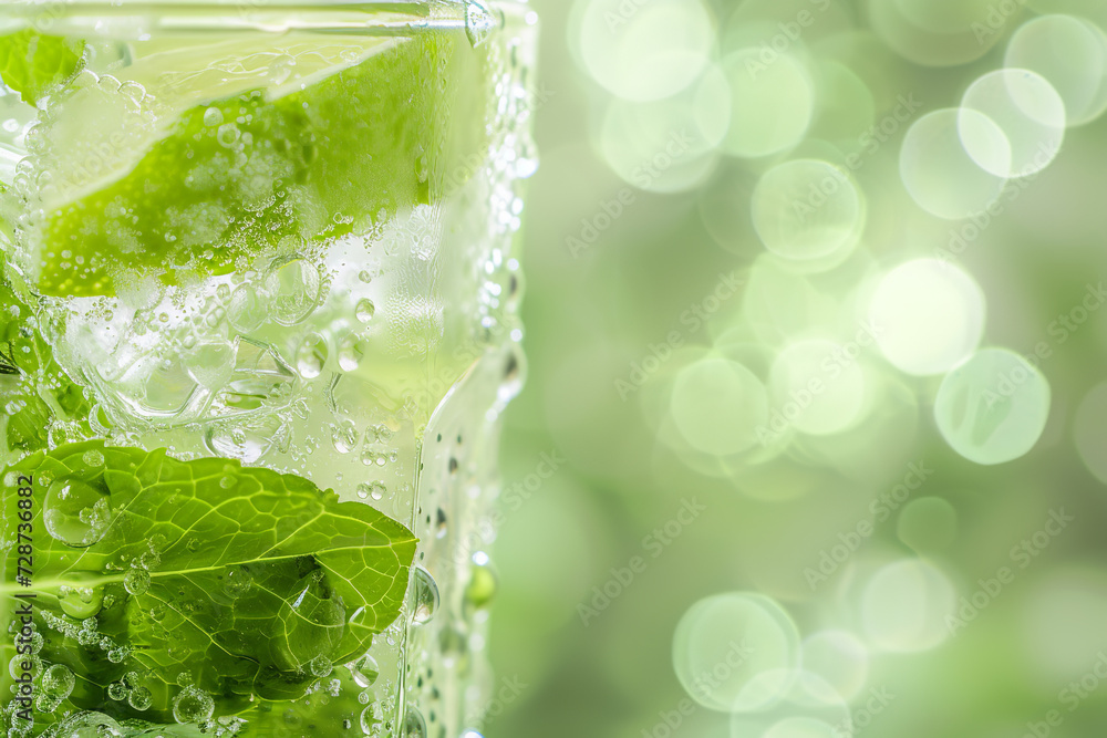 Close-up of a refreshing Mojito glass Close-up of a refreshing Mojito glass