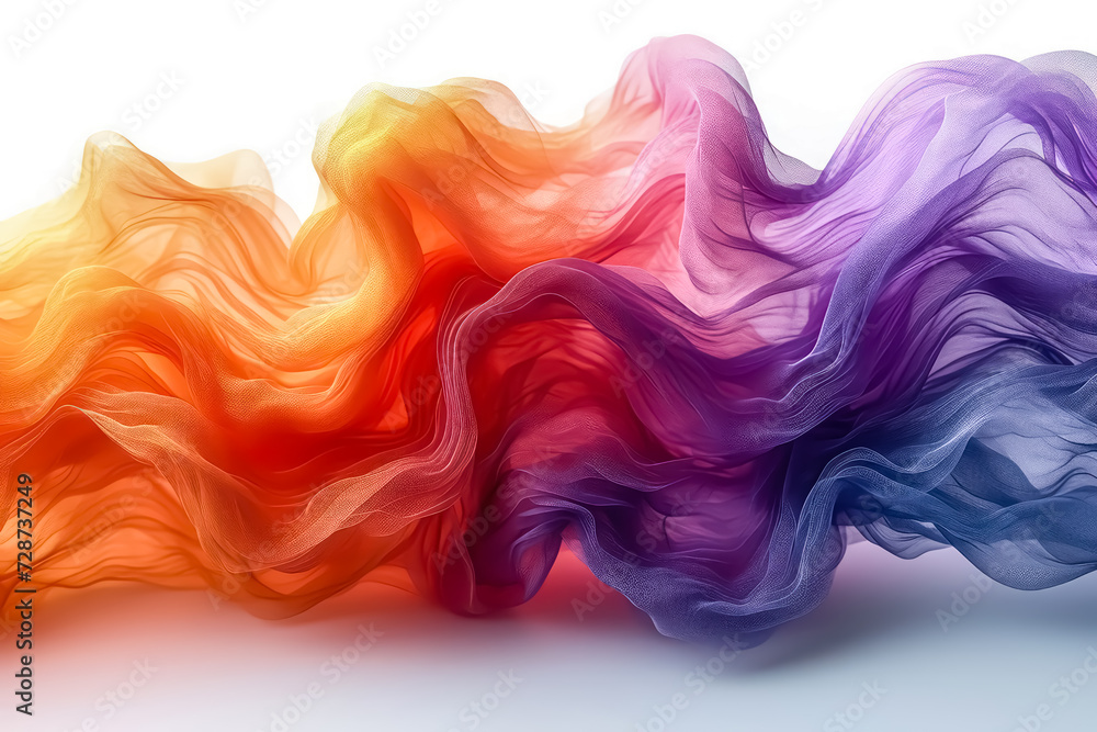 Obraz premium Colorful Lines Waves Abstract Patterns Background AI