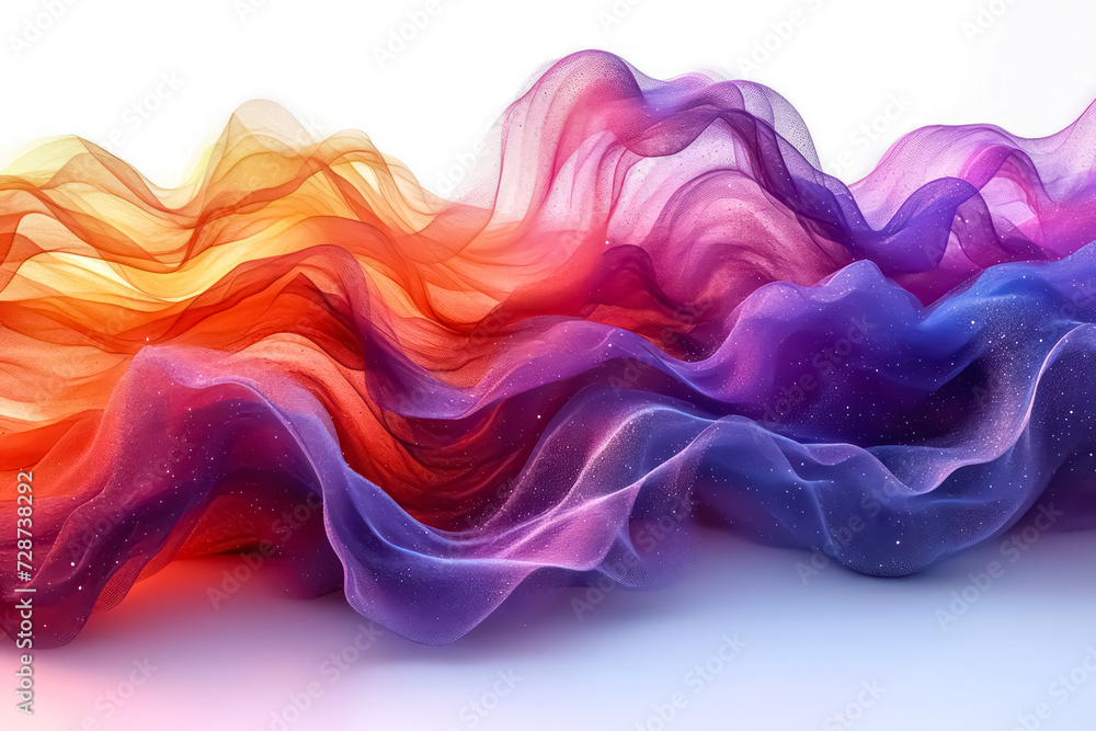 Obraz premium Colorful Lines Waves Abstract Patterns Wallpaper AI
