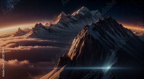 sunrise over the mountains