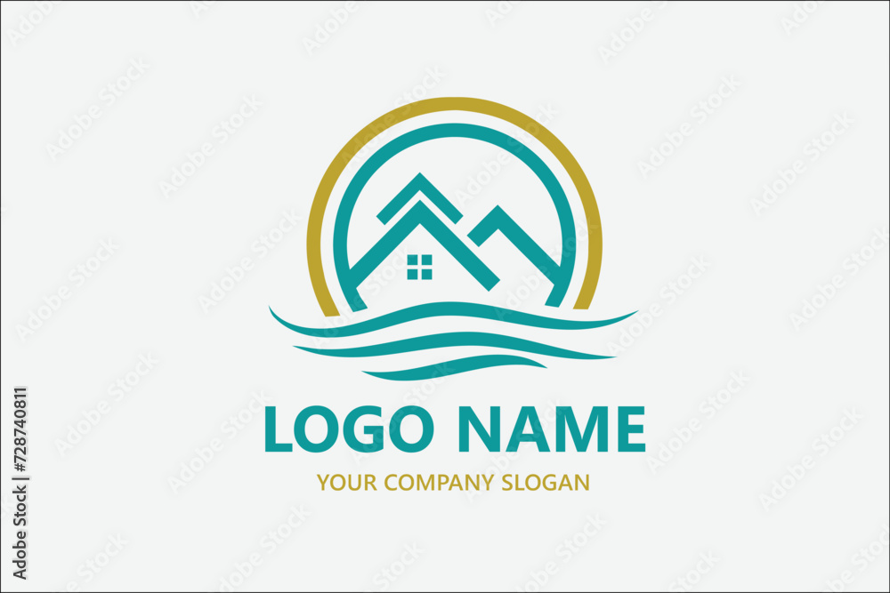 Green real estate property eco logo Green real estate property eco logo
