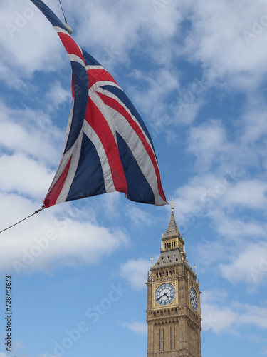 Big Ben and union jack in London