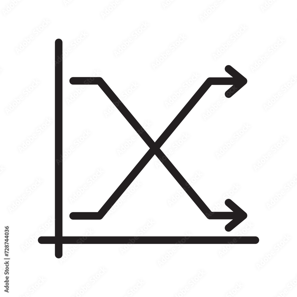 Graph icon vector isolated on white background, Bar Graph sign , line or linear design elements in outline style Graph icon vector isolated on white background, Bar Graph sign , line or linear design elements in outline style
