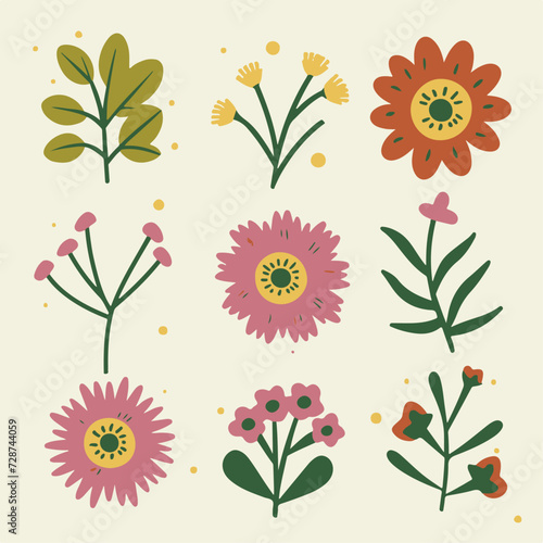 Garden Glee: Whimsical Flowers Celebrating Among Branches