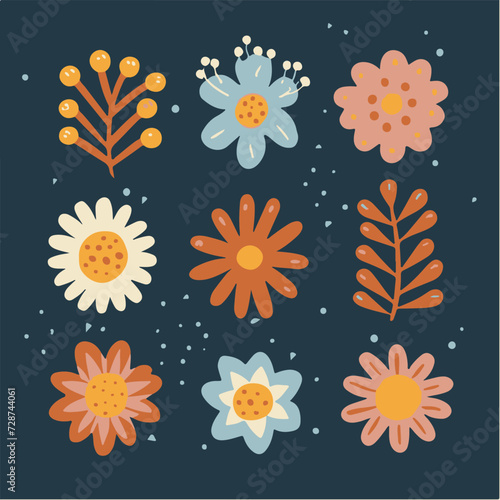 Flora Frolic: Playful Flowers in a Natural Habitat