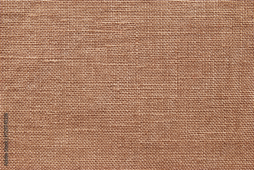 Brown canvas fabric for background, linen texture background  © Irina