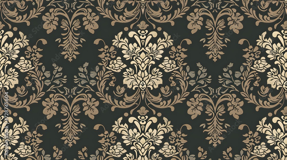 classic golden pattern with ornate seamless pattern classic golden pattern with ornate seamless pattern