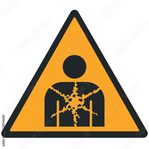 WARNING PICTOGRAM, SUBSTANCE OR MIXTURE PRESENTING A HEALTH HAZARD ISO 7010 - W071, VECTOR