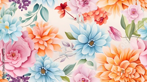 Intricate Floral seamless pattern