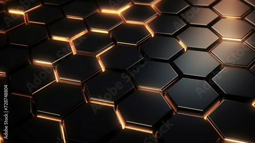 futuristic hexagonal grid backgrounds 3d renderings