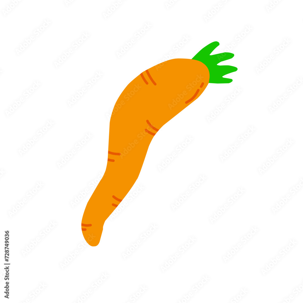 Carrot Vegetables Cartoon Vector Illustration Carrot Vegetables Cartoon Vector Illustration