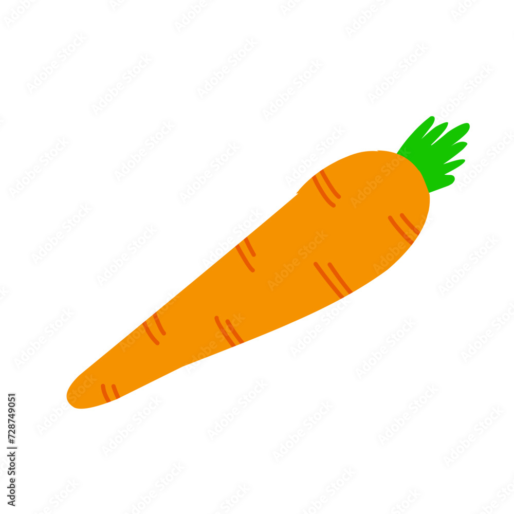 Carrot Vegetables Cartoon Vector Illustration Carrot Vegetables Cartoon Vector Illustration