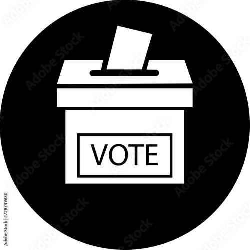 Hand voting ballot box icon. Election Vote concept. Simple design. Logo Election Vote. Voting box, Simple design for web site, logo, app, UI, mobile concepts, isolated on transparent background.