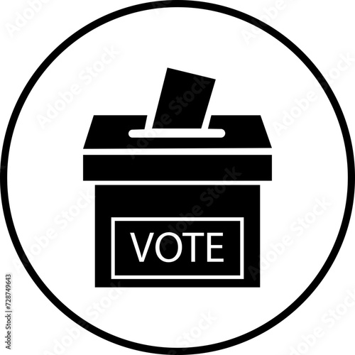 Hand voting ballot box icon. Election Vote concept. Simple design. Logo Election Vote. Voting box, Simple design for web site, logo, app, UI, mobile concepts, isolated on transparent background.