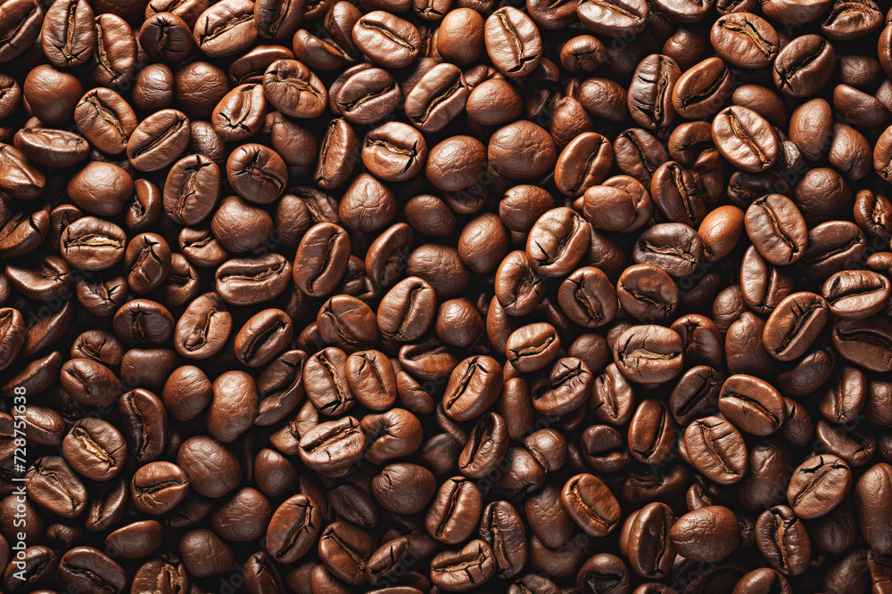 Naklejka premium Roasted coffee beans