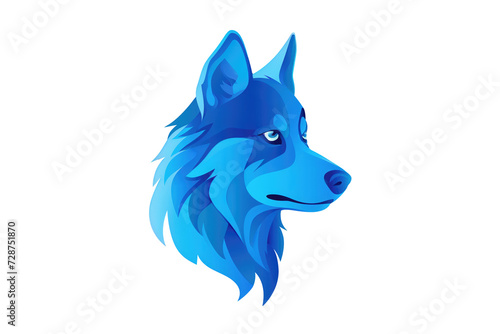 Pop Blue Howler: The Artistic Aura of a Pixelated Wolf