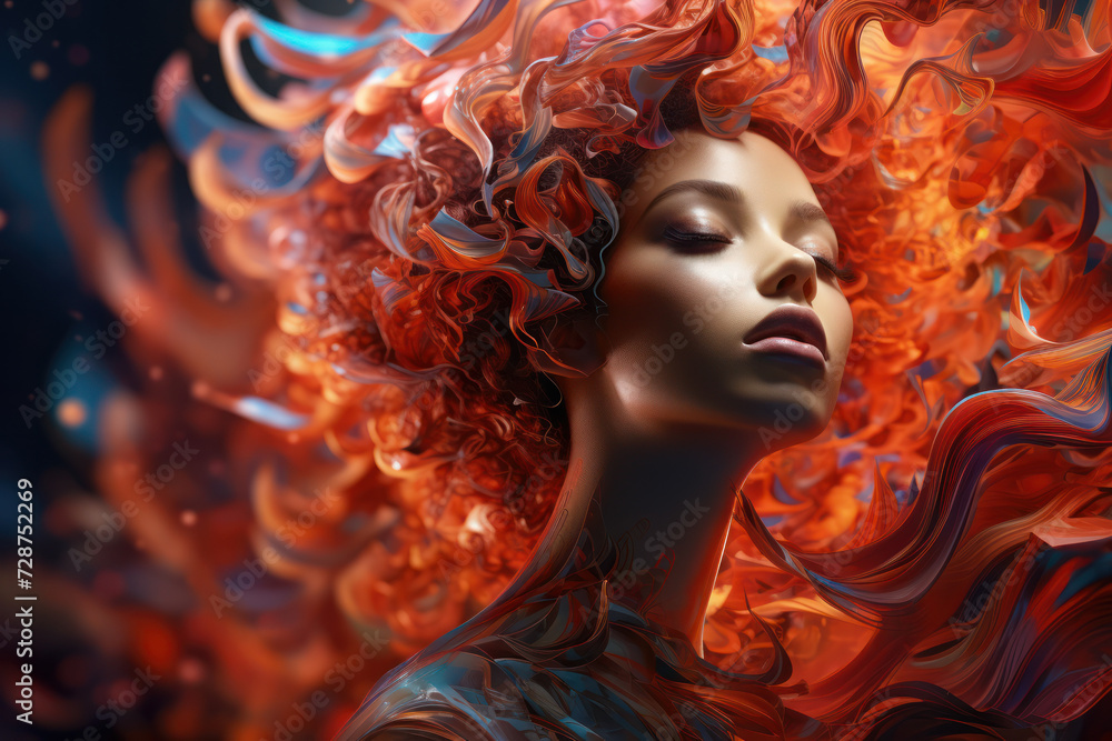 A symphony of abstract lines and shapes fusing into the form of a person, portraying the harmonious collaboration and synergy within a community. Generative Ai. A symphony of abstract lines and shapes fusing into the form of a person, portraying the harmonious collaboration and synergy within a community. Generative Ai.