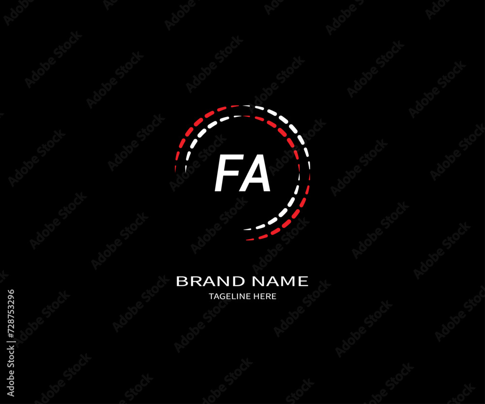 Fototapeta premium FA letter logo Design. Unique attractive creative modern initial FA initial based letter icon logo.
