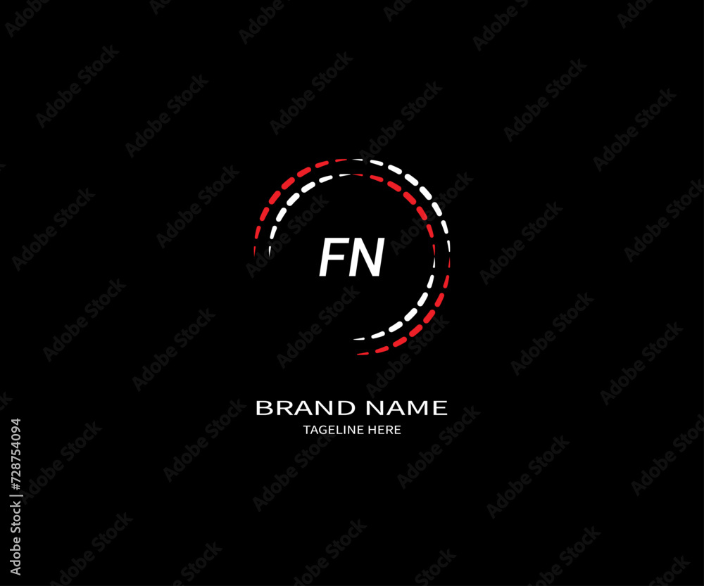 Fototapeta premium FN letter logo Design. Unique attractive creative modern initial FN initial based letter icon logo