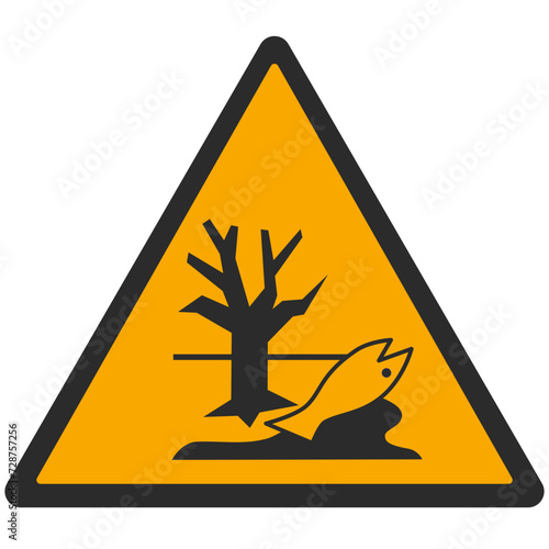 WARNING PICTOGRAM, WARNING; SUBSTANCE OR MIXTURE THAT CAN CAUSE AN ENVIRONMENTAL HAZARD ISO 7010 - W072, SVG
