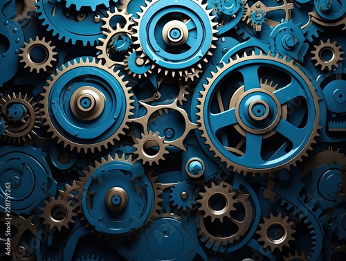 blue gears with small cogs