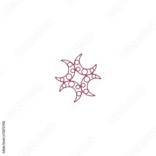 Minimal geometric vector logo symbol