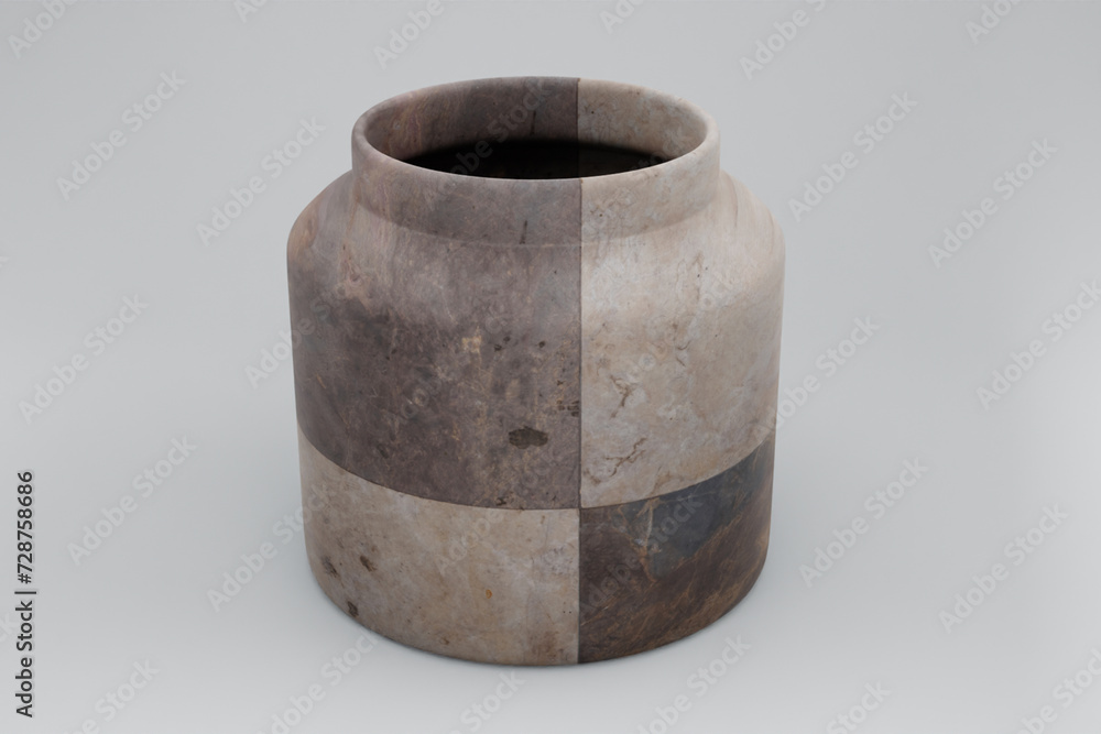Beton terrazo vase bottle 3d render illustration Beton terrazo vase bottle 3d render illustration