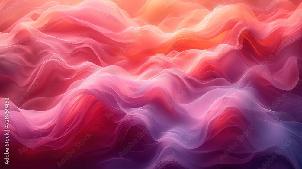 A stunning painting showcasing a captivating, undulating wave formed by graceful hues of pink and blue. A stunning painting showcasing a captivating, undulating wave formed by graceful hues of pink and blue.