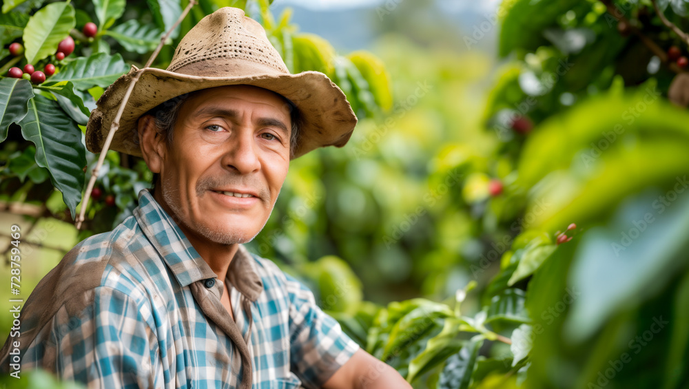 A coffee farmer in Colombia facing challenges as rising temperatures affect the quality and yield of coffee beans