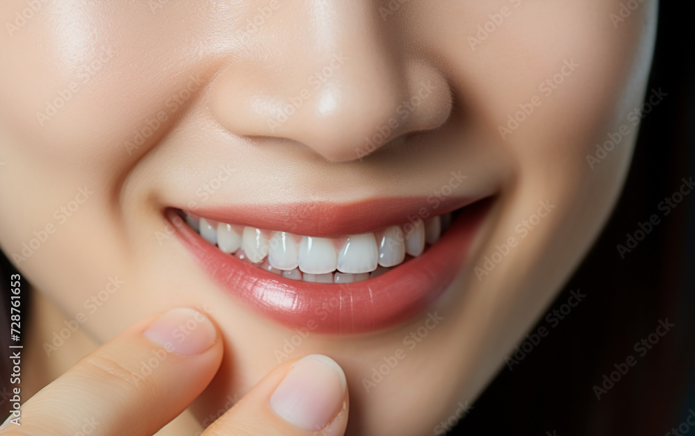 Professional illustration of a Japanese woman showing her teeth, ultra-realistic, accurate facial features, intricate details, and modern dentistry. Professional illustration of a Japanese woman showing her teeth, ultra-realistic, accurate facial features, intricate details, and modern dentistry.