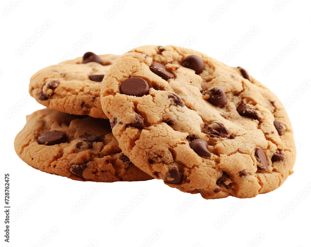 Cookie in transparent background. Generative AI. Cookie in transparent background. Generative AI.