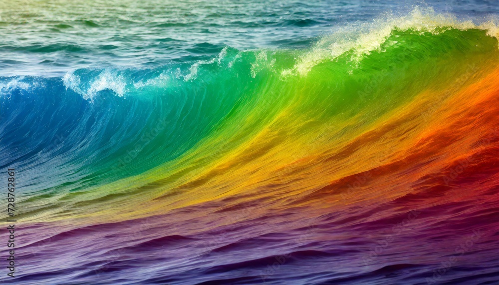 Abstract rainbow colored sea waves background Abstract rainbow colored sea waves background