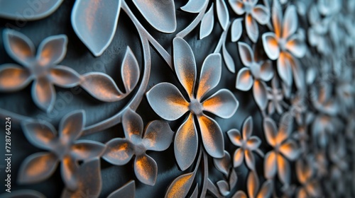 A precise laser-cut pattern on metal, embodying precision craftsmanship