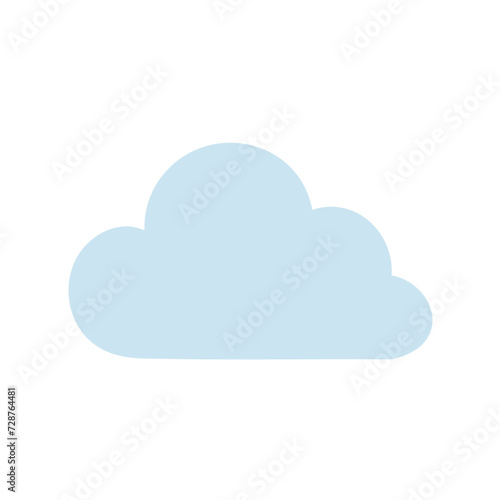 Simple Blue Cloud Icon
