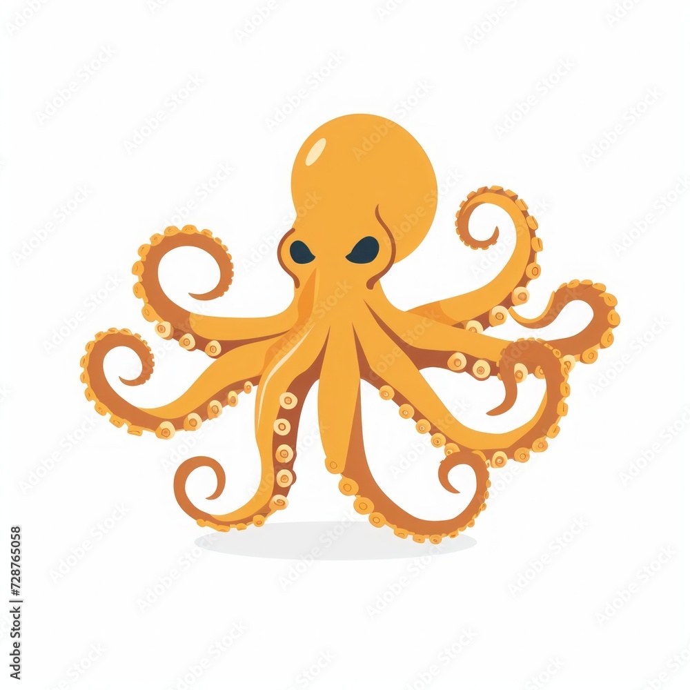 Octopus isolated on white background. Octopus isolated on white background.