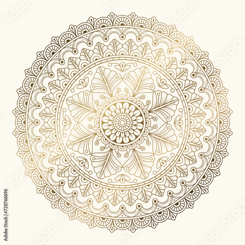 Elegant Golden Floral mandala Ornament Pattern design vector illustration